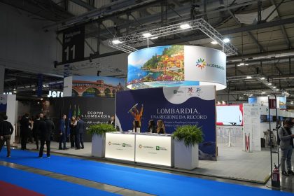 In foto lo stand di Regione Lombardia per la 46° edizione della BIT – Borsa Internazionale del Turismo
