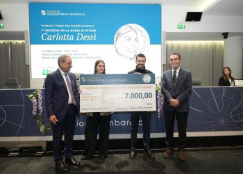 Il presidente della Regione Lombardia, Attilio Fontana, intervenuto alla consegna della borsa di studio Carlotta Dessì a Palazzo Lombardia
