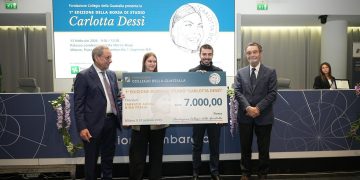 Il presidente della Regione Lombardia, Attilio Fontana, intervenuto alla consegna della borsa di studio Carlotta Dessì a Palazzo Lombardia