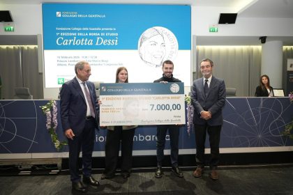 Il presidente della Regione Lombardia, Attilio Fontana, intervenuto alla consegna della borsa di studio Carlotta Dessì a Palazzo Lombardia