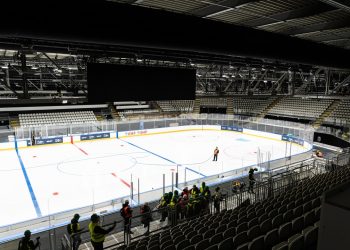 La pista di hockey alla Fiera di Rho (MI)
