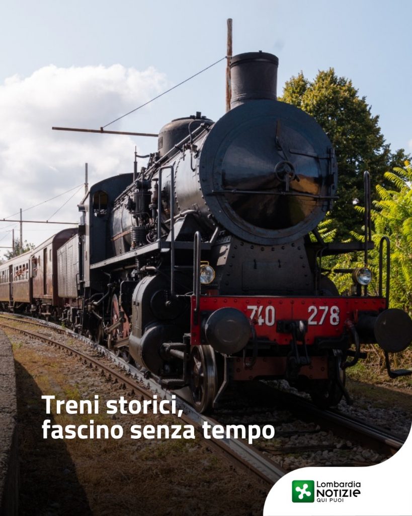 🚂 Ripartono domenica 29 marzo i Treni Storici in Lombardia.
Dalle carrozze in legno degli anni ’30 alle leggendarie locomotive a vapore, ogni viaggio è un’esperienza unica tra paesaggi mozzafiato e borghi incantati.
I biglietti per viaggiare a bordo dei treni storici possono essere acquistati su tutti i canali di vendita di Trenitalia, biglietterie, App e sito ufficiale.
I ragazzi fino a 14 anni viaggiano gratis.

👉 Scopri di più al link in bio

#lombardianotizieonline @fondazionefsitaliane