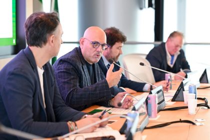 Gli assessori Beduschi, Sertori e Maione