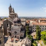 Foto dall'alto di Bergamo dove come a Milano e Mantova sono state disattivate le misure antinquinamento