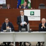 Il presidente della Regione Lombardia Attilio Fontana interviene in apertura del Consiglio regionale per tracciare un primo bilancio delle Olimpiadi Milano Cortina 2026