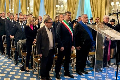 In foto l’assessore regionale alla Sicurezza e Protezione civile, Romano La Russa, nel corso della cerimonia a Villa d’Este, a Cernobbio (Como), per la celebrazione regionale del 209^ annuale di fondazione del Corpo di Polizia penitenziaria