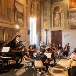 Una sala di Palazzo Te durante un concerto di Trame Sonore, il festival internazionale di musica da camera