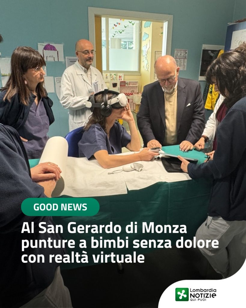 #GoodNews
All’@ospedalesangerardo di Monza la tecnologia scende in campo per bimbi!
Grazie all’uso di visori di realtà virtuale, i piccoli pazienti non vedono più camici e aghi, ma foreste incantate, fondali oceanici e mondi lontani.
Il progetto è reso possibile grazie alla collaborazione tra l’ospedale, @abiobrianza e la Fondazione della Comunità Monza e Brianza.

👉 Scopri di più al link in bio

#lnews #lombardianotizie #regionelombardia #monza