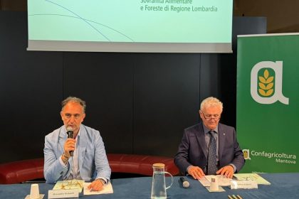 Un momento della presentazione in conferenza stampa con l'assessore Beduschi