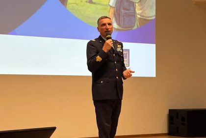 Si è svolto all’auditorium Testori di Palazzo Lombardia l’evento 'Le Istituzioni al servizio della sicurezza della collettività - Il ruolo dell’aeronautica militare', in foto Luca Baione, Generale di Brigata dell’Aeronautica Militare