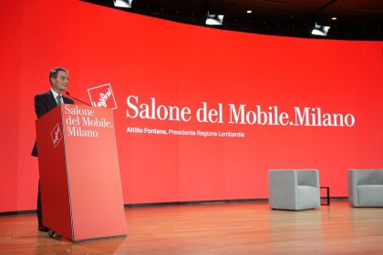Intervento del presidente della Regione Lombardia Attilio Fontana all'inaugurazione del Salone del Mobile di Milano 2026