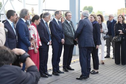 Inaugurazione del Salone del Mobile di Milano 2026. Il presidente della Regione Lombardia Attilio Fontana incontra il ministro degli Esteri Antonio Tajani