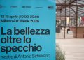 Locandina mostra La bellezza oltre lo specchio del fotografo Antonio Schiavano