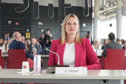 L’assessore regionale all’Istruzione, Formazione e Lavoro, Simona Tironi, interviene alla conferenza stampa di presentazione di ‘Sezione Rondine. La scuola a dispersione zero’, programma promosso da Fondazione Cariplo e Regione Lombardia in collaborazione con Intesa Sanpaolo