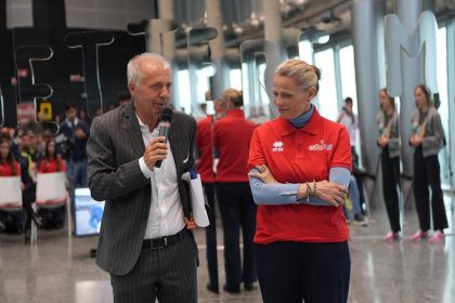 Il sottosegretario Federica Picchi insieme al presidente del Cis Milano Massimo Achini
