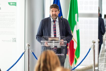 Convegno Developing Green Budgeting in Lombardia, Baden-Wuttenberg and Greece, assessore Maione durante il suo intervento