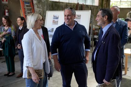 Tour Aree interne nella Bergamasca con presidente Regione Lombardia Attilio Fontana e assessori regionali Paolo Franco, Massimo Sertori, Claudia Maria Terzi