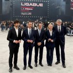 Al centro il presidente della regione Lombardia Attilio Fontana in un momento dell'inaugurazione dell'Unipol Dome di Milano