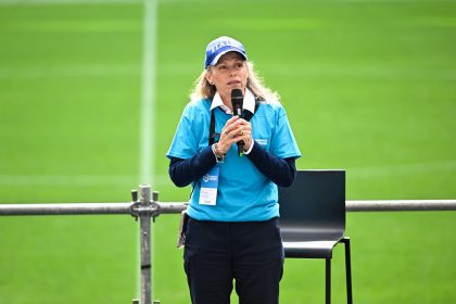 Il sottosegretario alla Presidenza della Regione Lombardia con delega allo Sport e Giovani, Federica Picchi, interviene allo Stadio di San Siro in occasione della prima edizione della ‘Giornata Giovani Lombardia’