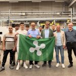In foto l’assessore regionale allo Sviluppo economico Guido Guidesi in visita nelle aziende a Bergamo per verificare l’efficacia degli investimenti