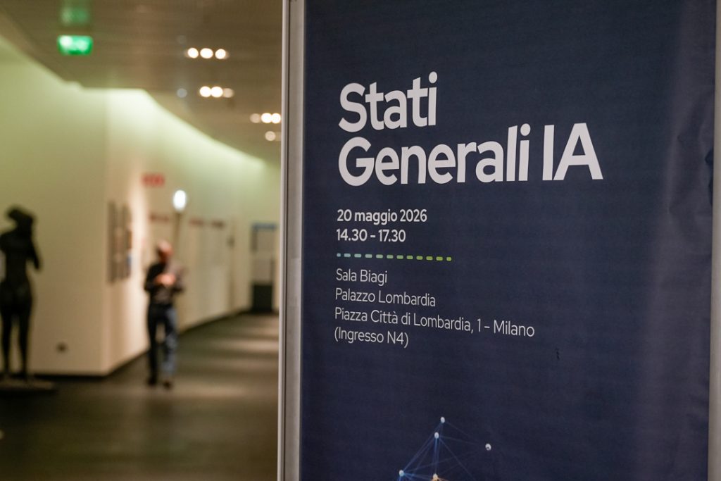 In foto il manifesto degli Stati generali dell’intelligenza artificiale a Palazzo Lombardia