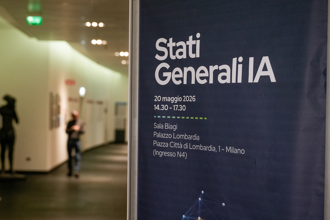 In foto il manifesto degli Stati generali dell’intelligenza artificiale a Palazzo Lombardia