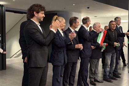 Anche il rocker Luciano Ligabue intervenuto alla cerimonia inaugurale di Unipol Dome con il presidente Fontana e il sottosegretario Picchi
