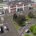 In foto il rendering della stazione di Treviglio: l’area beneficerà del bando 'Multimodale urbano'