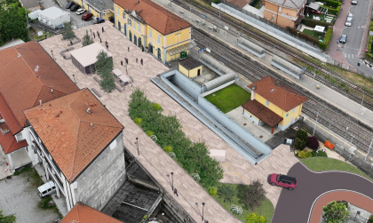 In foto il rendering della stazione di Verdello/Dalmine: l’area beneficerà del bando 'Multimodale urbano'