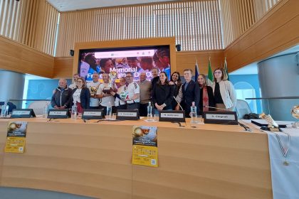 In foto il tavolo della conferenza stampa durante la presentazione del torneo Chignoli a Palazzo Lombardia