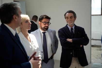 Il presidente Fontana e gli assessori Claudia Maria Terzi e Paolo Franco