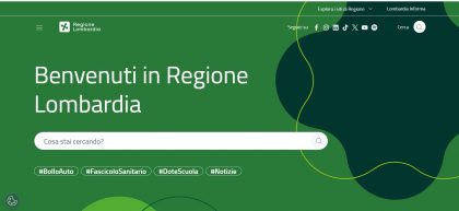 Online il nuovo portale istituzionale di Regione Lombardia