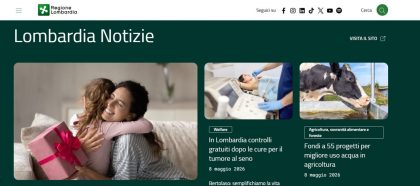 Lombardia Notizie sul portale nuovo della Regione