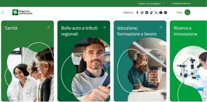 Regione Lombardia ha messo online il suo nuovo portale istituzionale
