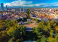 Panoramica di Milano dall'alto (zona Arco della Pace) per bando cultura progetti di recupero di edifici per cultura