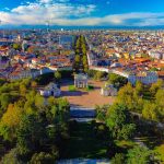 Panoramica di Milano dall'alto (zona Arco della Pace) per bando cultura progetti di recupero di edifici per cultura