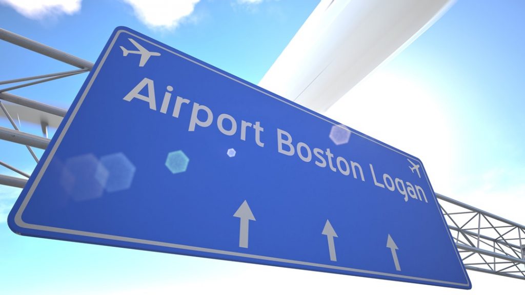 Cartello dell'Aeroporto di Boston, immagine utilizzata per articolo volo aereo Milano Malpensa Boston