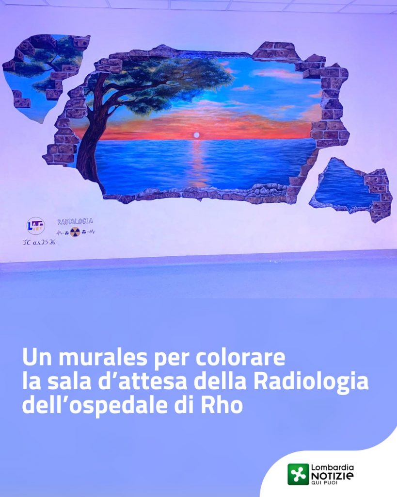 Accade nella Radiologia dell’Ospedale di Rho, dove una parete bianca e anonima è stata trasformata in un messaggio di speranza grazie agli studenti del Liceo Fontana di Arese.
Il progetto si chiama “Colorare l’attesa” ed è nato da un’idea della dottoressa Paola Mariani per rompere la freddezza dell’ambiente clinico. I ragazzi hanno disegnato un mare calmo e un sole che sorge: colori e soggetti pensati per trasmettere serenità, equilibrio e distrazione a chi si trova ad affrontare un momento delicato.
Non è solo estetica, è arte come strumento terapeutico.
Grazie ragazzi, il vostro colore è il regalo più bello per tutta la comunità!

#lnews #lombardianotizie #colorarelattesa