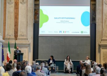 Il presidente della Regione Lombardia, Attilio Fontana, interviene a Brescia al convegno ‘La legacy turistica dei grandi eventi e l’impatto sui territori’
