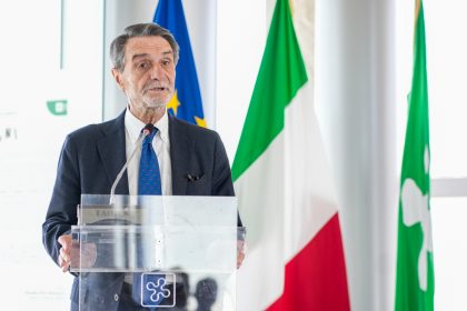 Il presidente della Regione Lombardia, Attilio Fontana, interviene all’assemblea annuale dei soci di Assogiocattoli