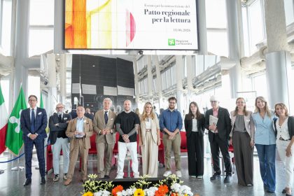 Patto regionale per la lettura, l'immagine mostra i relatori dell'evento