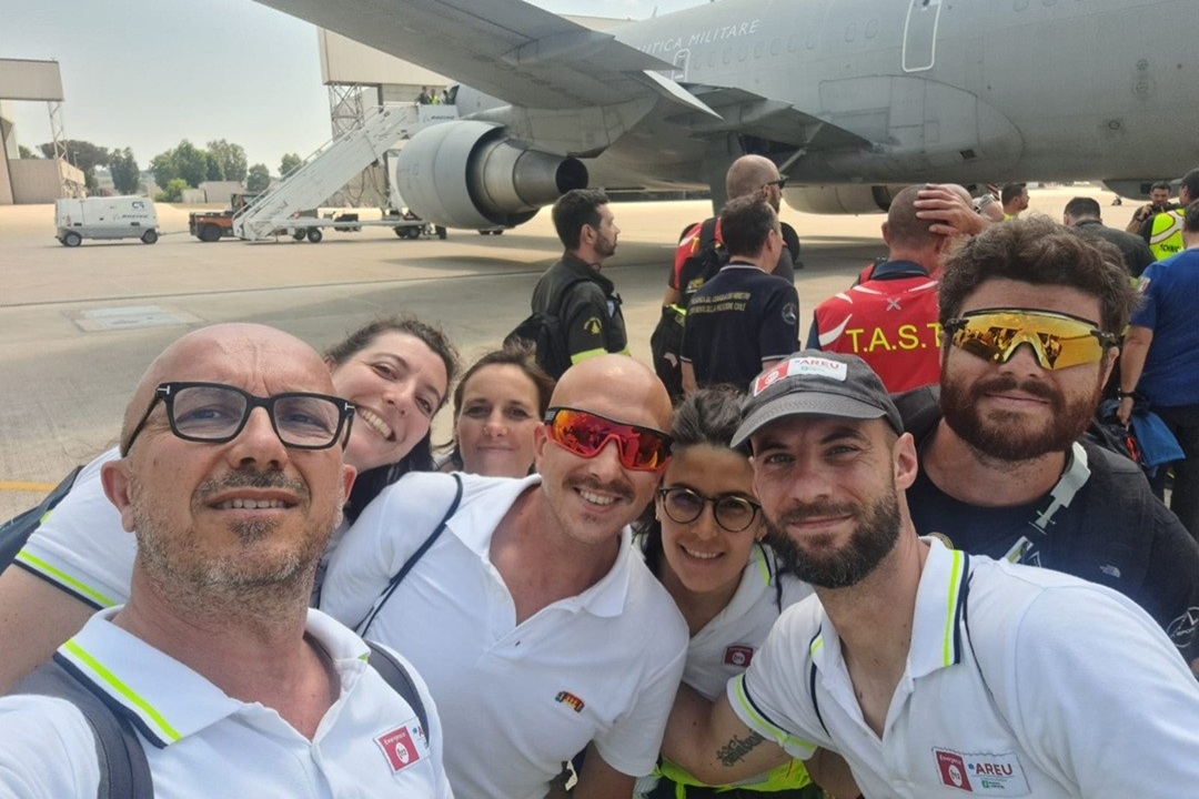 I medici Areu a Pratica di Mare in partenza per il Venezuela per la missione coordinata dalla Lombardia per il terremoto