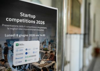 Assessore Guido Guidesi alla presentazione delle Start Up Competitions 2026 di regione Lombardia presso Politecnico di Milano