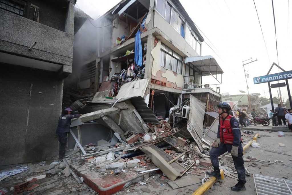Una foto del violento terremoto in Venezuela: Regione Lombardia pronta a fare la sua parte in caso di bisogno di aiuti