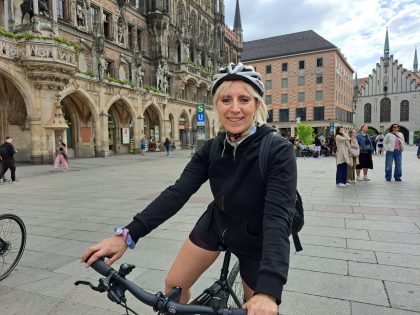 L'assessore Terzi alla presentazione della ciclovia Monaco - Milano