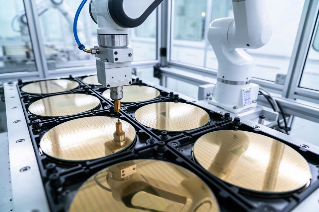 Nella foto produzione semiconduttori, filiera che verrà rafforzata dalla cooperazione della Cabina economica del Nord-Ovest tra Lombardia, Piemonte e Liguria