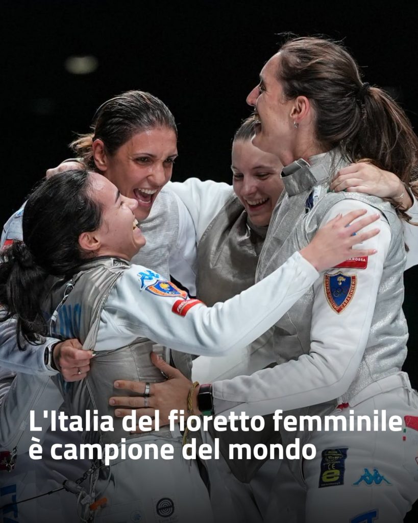🥇 L’Italia del fioretto femminile è campione del mondo.
Battuti gli Stati Uniti 45-29. 
È il 19esimo oro!

📸 @federscherma 

#lnews #lombardianotizie #scherma