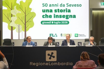 assessori Maione larussa e comazzi al convegno sull'incidente di Seveso a Palazzo Lombardia