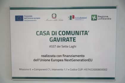 Un interno della Casa di Comunità di Gavirate (Varese)