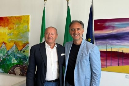 Ferrero e Beduschi durante l'incontro per definire i contenuti del Protocollo d'Intesa sull'agroalimentare lombardo e la sua promozione